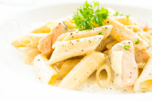 Carbonara di salmone
