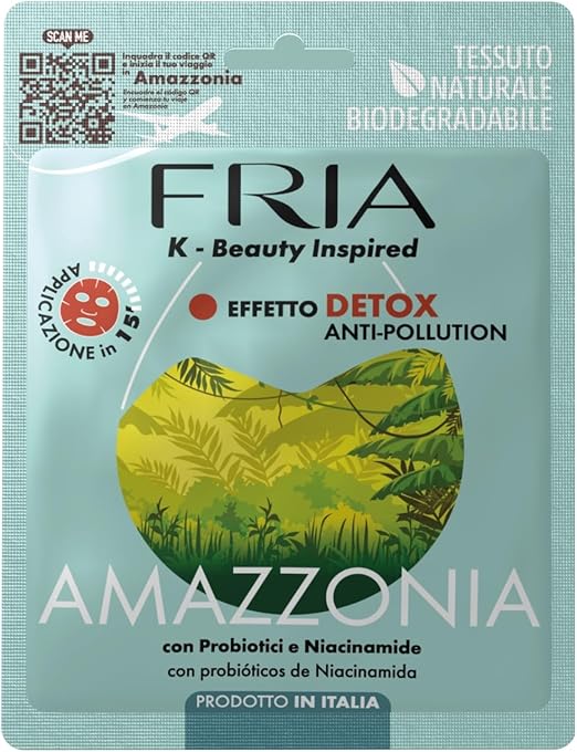 Fria K-Beauty Maschera Viso Amazzonia: Detox Naturale e Protezione Anti-Pollution Fria K-Beauty Maschera Viso Amazzonia: Detox Naturale e Protezione Anti-Pollution
